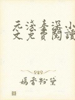 元浅秦深小说全文免费阅读