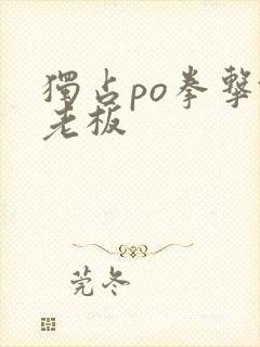 独占po拳击馆老板