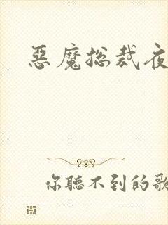 恶魔总裁夜锁爱