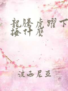 龙腾虎跃下一句接什么