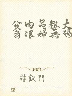 公肉吊粗大双色翁浪妇无码AV