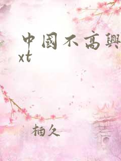 中国不高兴 txt