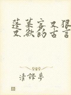 蓬莱客又狠又糙又欲的古言穿书