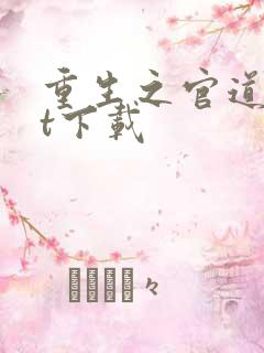 重生之官道txt下载