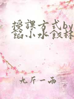 授课方式by肉馅小水饺林清
