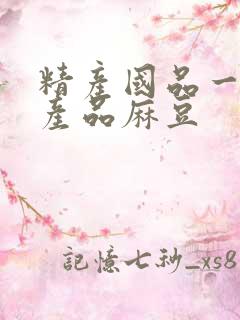 精产国品一二三产品麻豆