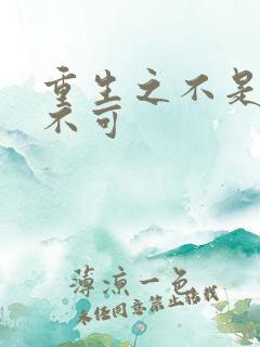 重生之不是非你不可