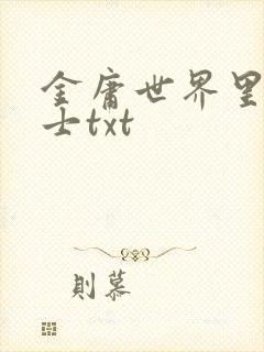 金庸世界里的道士txt
