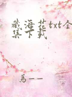 藏海花txt全集下载