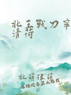 北王战刀宁北苏清荷
