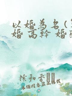 以婚为名 (军婚 高干 婚恋)