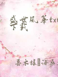 盛世风华txt下载
