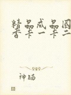 精品成品国色天香卡一卡二摄像头