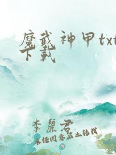 魔武神甲txt下载