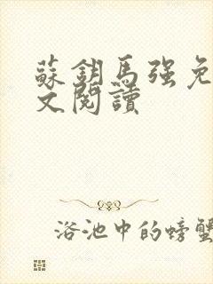 苏钥马强免费全文阅读