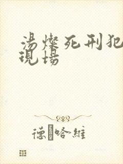 汤灿死刑犯枪决现场