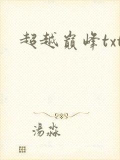 超越巅峰txt