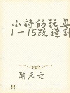 小诗的玩具日记1一15改造计划