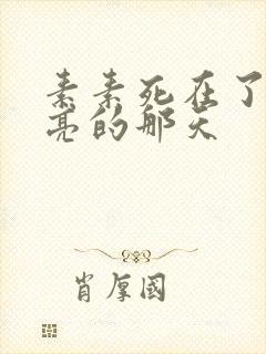 素素死在了最漂亮的那天