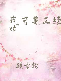 我可是正经人txt