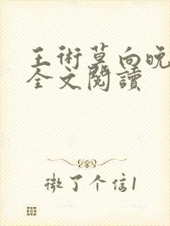 王术莫向晚小说全文阅读