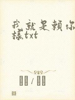 我就是赖你 怎样txt