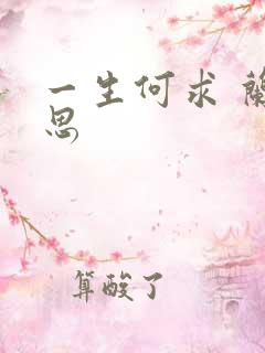 一生何求 兰思思