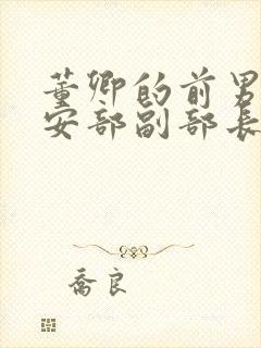 董卿的前男友公安部副部长