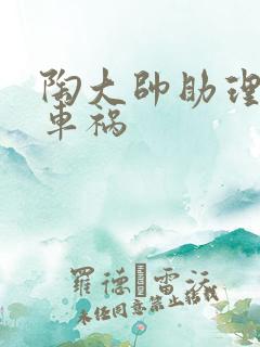 陶大帅助理子豪车祸