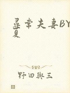 寻常夫妻BY写夏