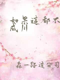 如果这都不算爱成川