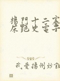 杨门十二寡妇肉床艳史电子书