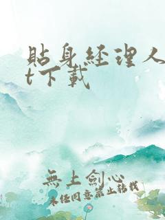 贴身经理人txt下载