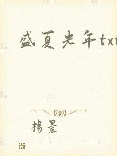 盛夏光年txt