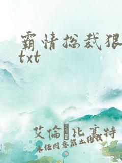 霸情总裁狠狠爱txt