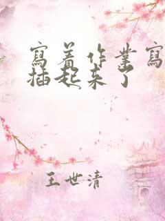 写着作业写着就插起来了