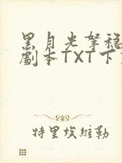 黑月光拿稳BE剧本TXT下载