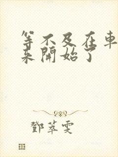 等不及在车里就来开始了