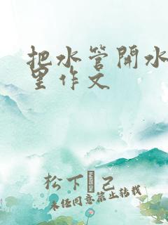 把水管开水放B里作文