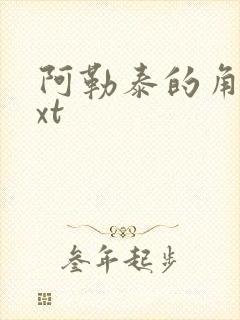 阿勒泰的角落txt