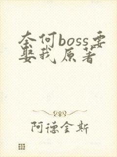 奈何boss要娶我原著