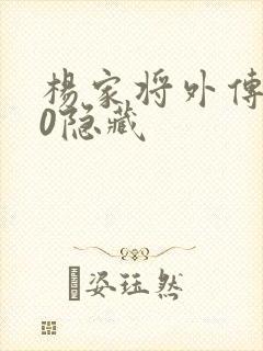 杨家将外传2.0隐藏
