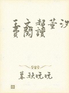 王文超董汐瑜免费阅读