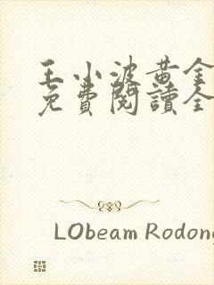 王小波黄金时代免费阅读全文