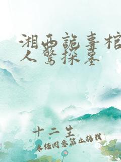 湘西诡事棺山道人惊探墓