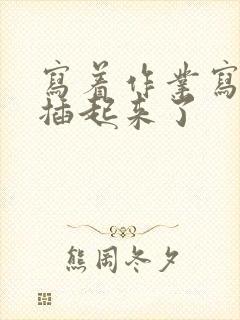 写着作业写着就插起来了