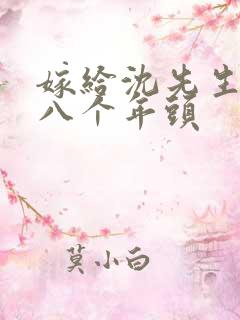 嫁给沈先生的第八个年头