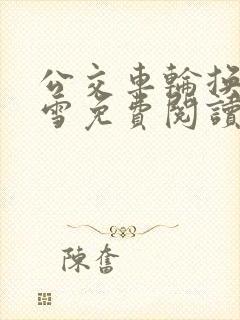 公交车轮换C程雪免费阅读