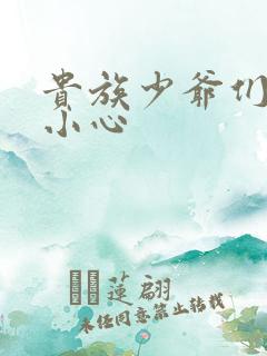 贵族少爷们 请小心