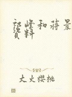 祁峰和蒋晨个人资料